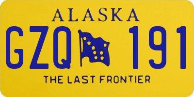 AK license plate GZQ191