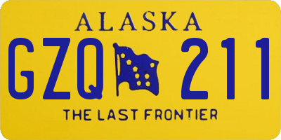 AK license plate GZQ211