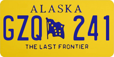 AK license plate GZQ241