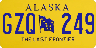 AK license plate GZQ249