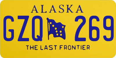 AK license plate GZQ269