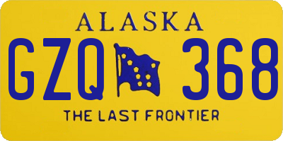 AK license plate GZQ368