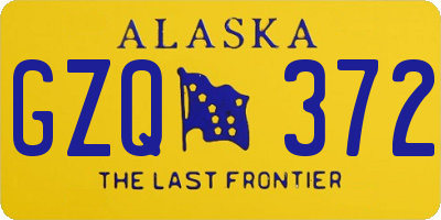 AK license plate GZQ372