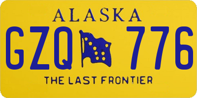 AK license plate GZQ776