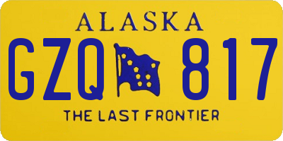 AK license plate GZQ817