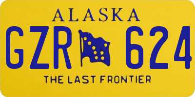 AK license plate GZR624