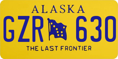 AK license plate GZR630