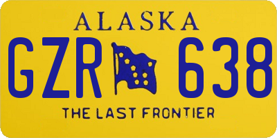 AK license plate GZR638