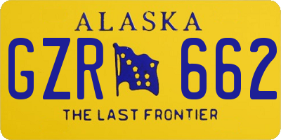 AK license plate GZR662