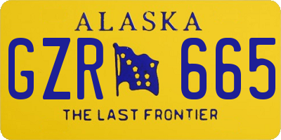 AK license plate GZR665