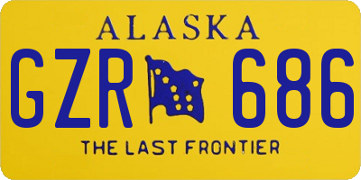 AK license plate GZR686
