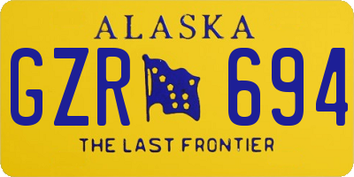 AK license plate GZR694