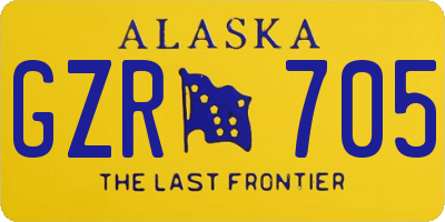 AK license plate GZR705