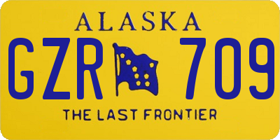 AK license plate GZR709