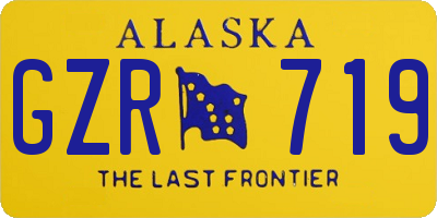 AK license plate GZR719