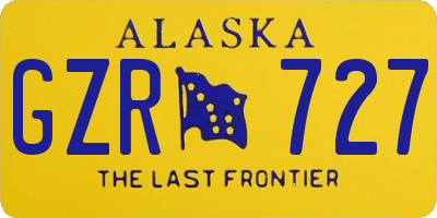 AK license plate GZR727