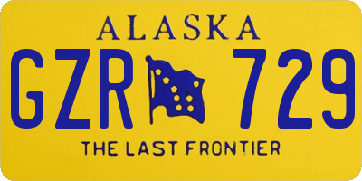 AK license plate GZR729
