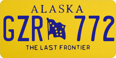 AK license plate GZR772