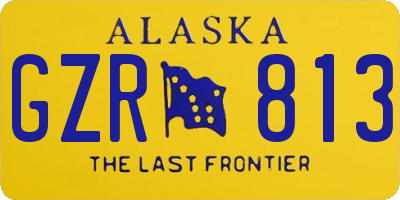 AK license plate GZR813