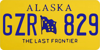 AK license plate GZR829