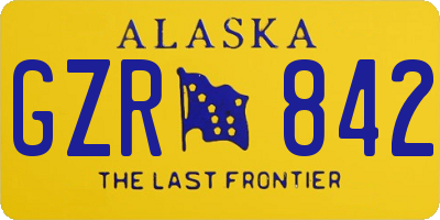 AK license plate GZR842