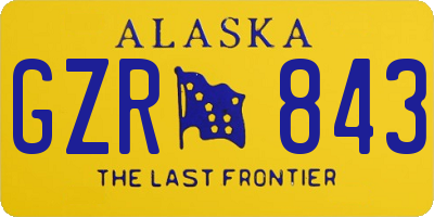 AK license plate GZR843