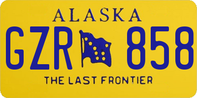 AK license plate GZR858