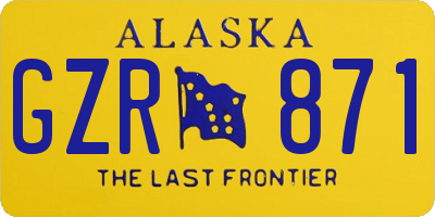 AK license plate GZR871