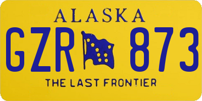 AK license plate GZR873
