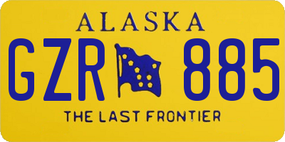 AK license plate GZR885