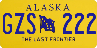 AK license plate GZS222