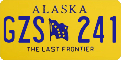 AK license plate GZS241