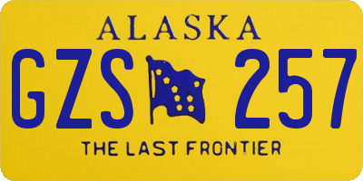 AK license plate GZS257