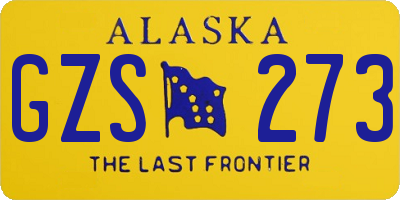 AK license plate GZS273