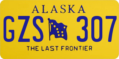 AK license plate GZS307