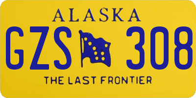 AK license plate GZS308