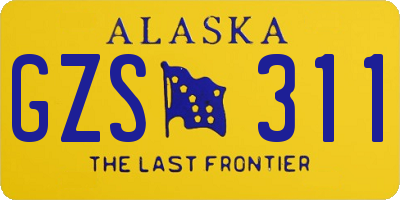AK license plate GZS311