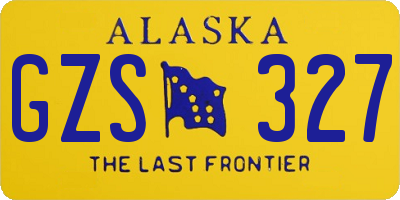AK license plate GZS327