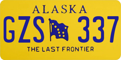 AK license plate GZS337