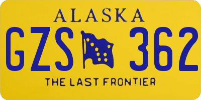 AK license plate GZS362
