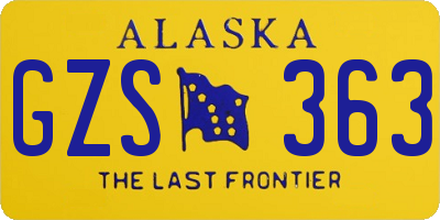 AK license plate GZS363