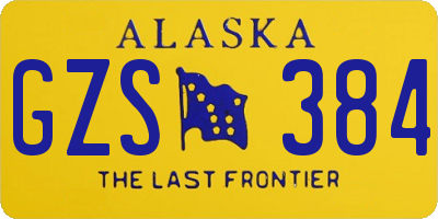 AK license plate GZS384