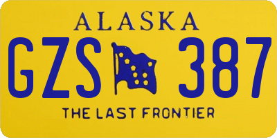 AK license plate GZS387