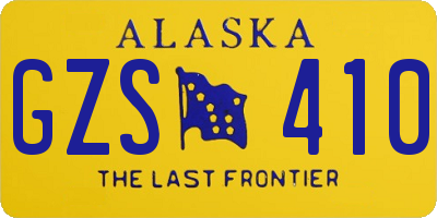 AK license plate GZS410