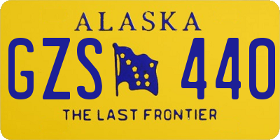AK license plate GZS440