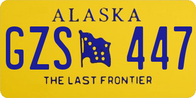 AK license plate GZS447