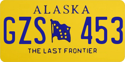 AK license plate GZS453