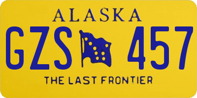 AK license plate GZS457