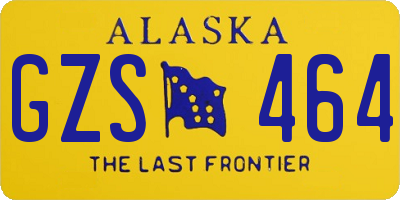 AK license plate GZS464