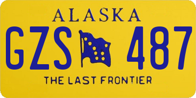 AK license plate GZS487